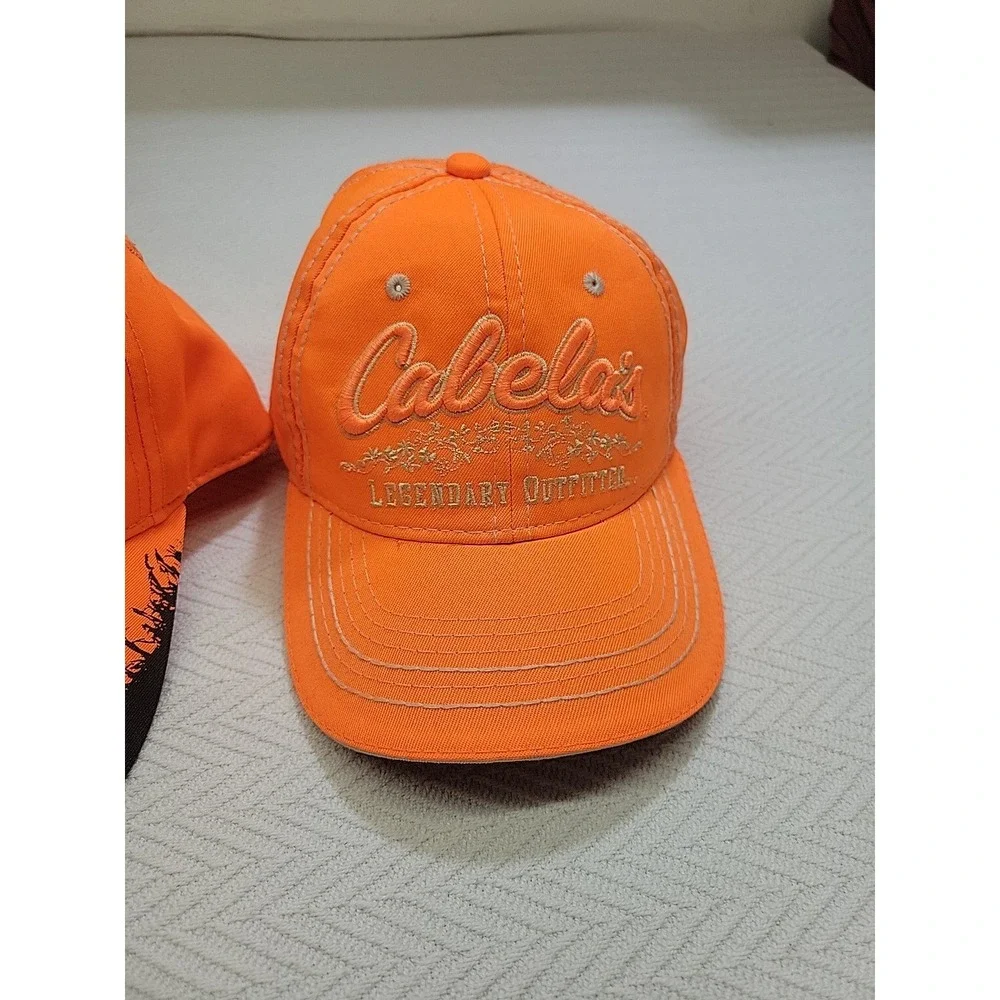 Mossy Oak Realtree Cabela's Hat Lot 3‎ Camo Blaze Orange Hunting Caps